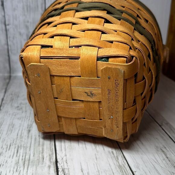 Vintage Longaberger Christmas Collection 1994 Jingle Bell Basket Imperial Stripe - Picture 8 of 8